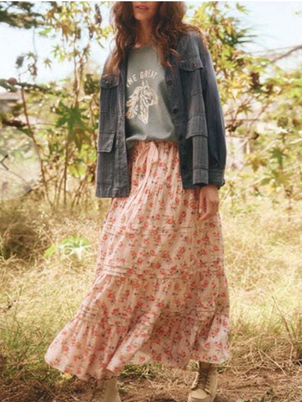 THE GREAT.
THE PASTORAL SKIRT - PINK ROSE
PRINT Sz 3 NWT